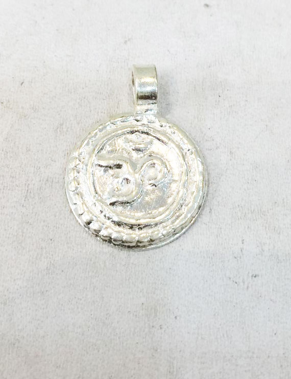 Silver Om Pendant For Baby